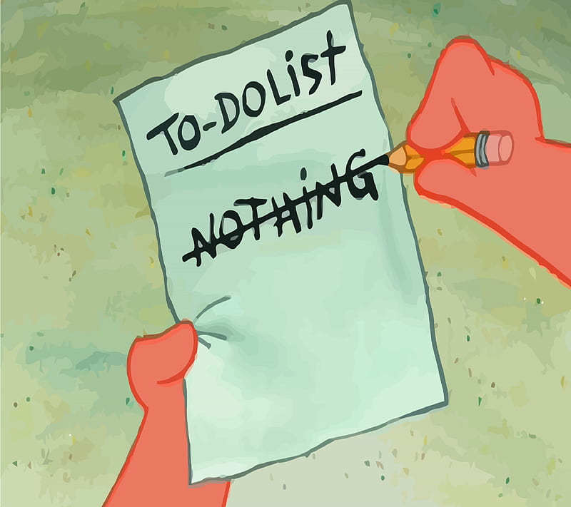 To-Do List, funny, patrick, spongebob, HD wallpaper