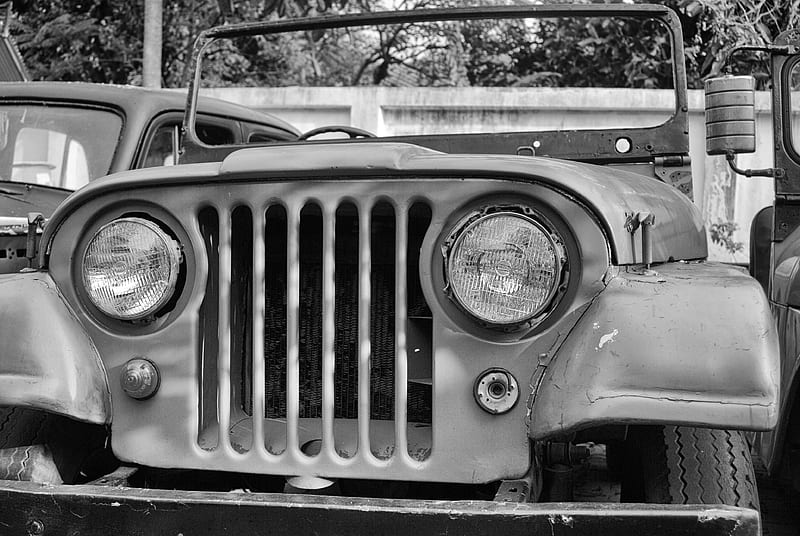 Thailand Jeep, classic, Jeep, old, lights, grill, HD wallpaper | Peakpx