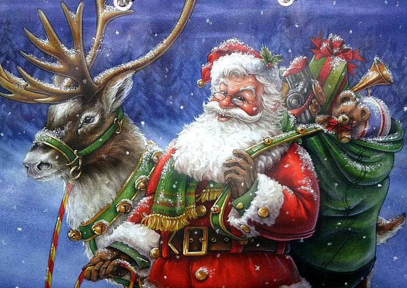 Jolly old Saint Nicholas, holidays, christmas, jolly, xmas, HD wallpaper