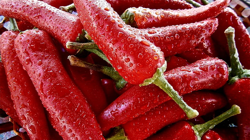 Hot chillies, red, graphy, chillies, mexican, food, vegetables, peppers, HD wallpaper