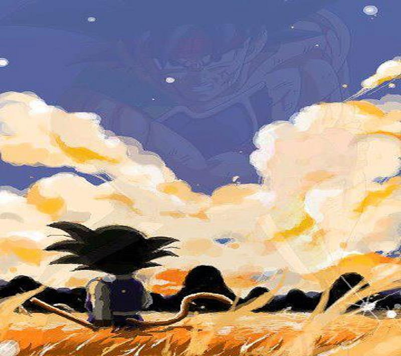 Kid Goku Painting, art, ball, cartoon, dragon, goku, kid, HD wallpaper