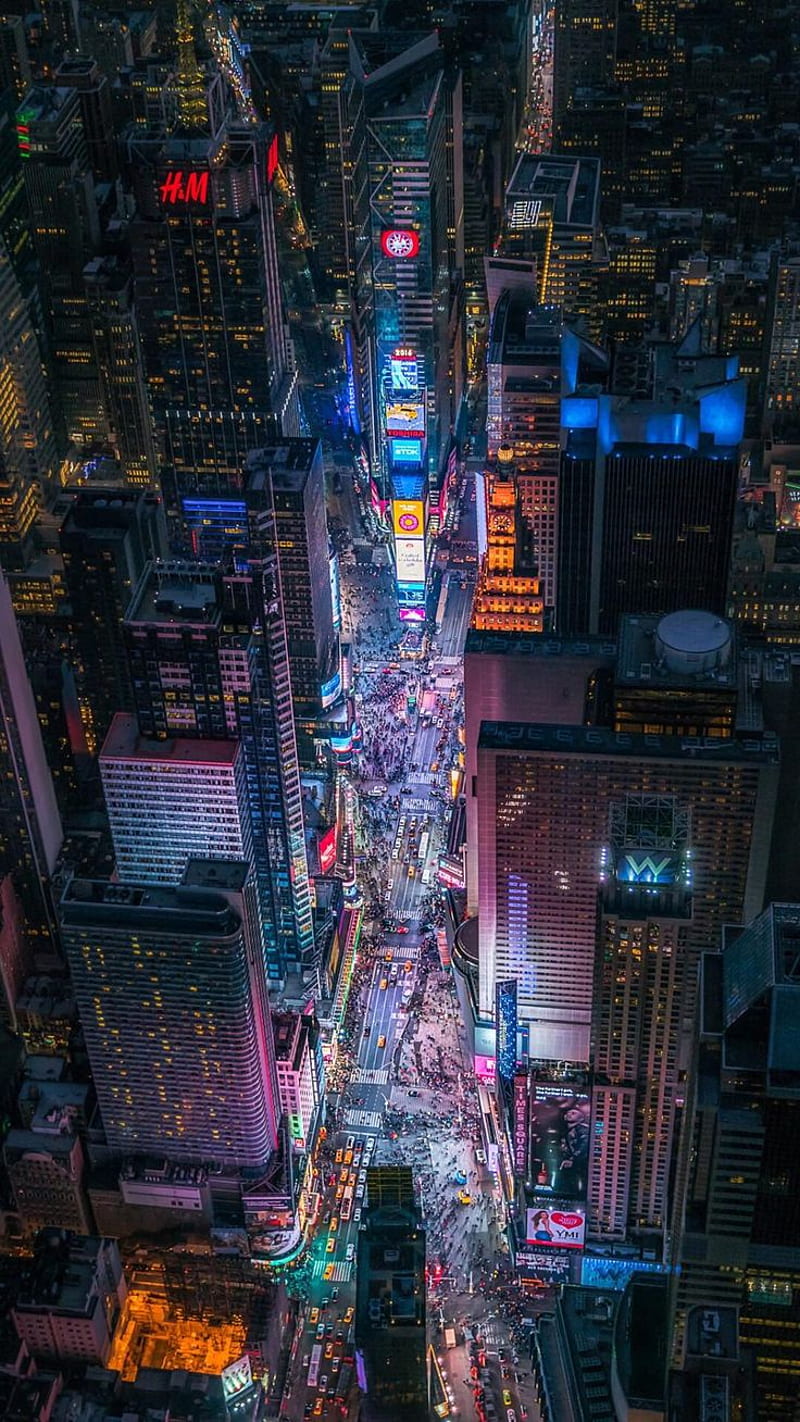Nighttime, night, new york, times, square, HD phone wallpaper | Peakpx