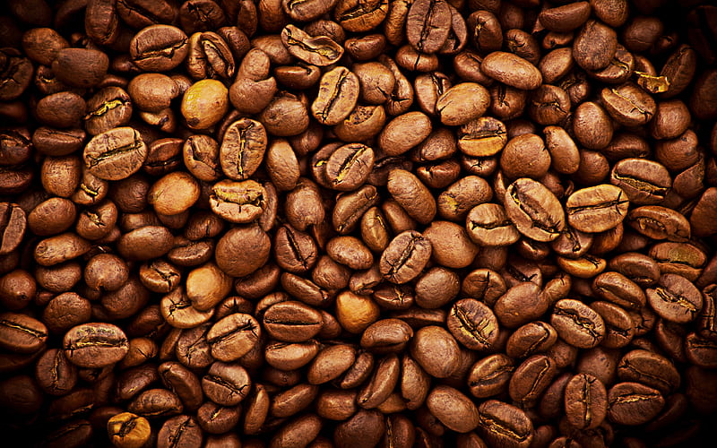 coffee beans texture macro, coffee textures, coffee backgrounds, coffee beans, coffee, HD wallpaper