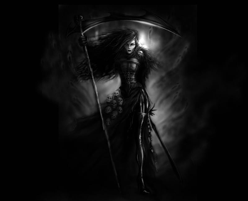 The reaper, reaper, ravens, death beyound, flesh, HD wallpaper