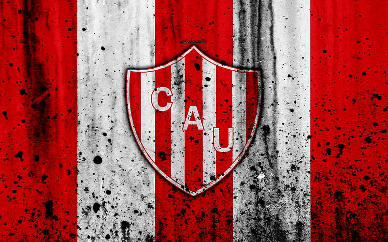 FC Union, grunge, Superliga, soccer, Argentina, logo, Union Santa Fe, football club, stone texture, Union Santa Fe FC, HD wallpaper
