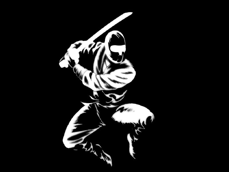 Samurai Sword, amoled, athlete, bhardwaj10ankit, black and white, dark, fight, japan, guerra, HD wallpaper