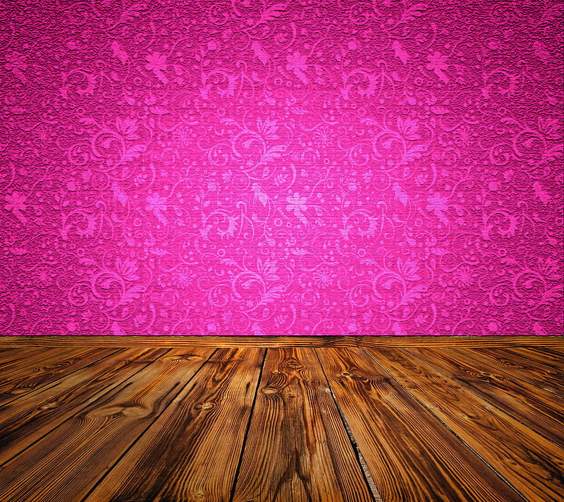 Magenta Texture Wall, floor, hardwood, pink, room, wood, HD wallpaper