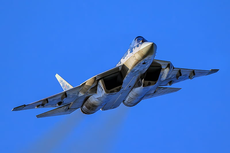 Jet Fighters, Sukhoi Su-57, Aircraft, Jet Fighter, Warplane, HD wallpaper