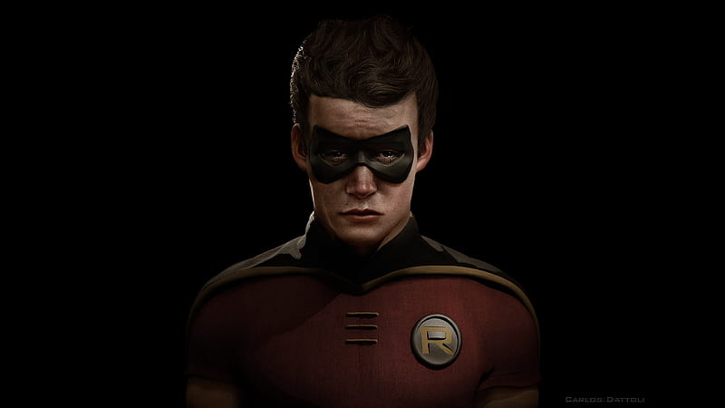 Robin Crying, robin, superheroes, behance, sad, crying, HD wallpaper