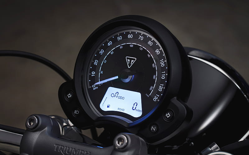 Triumph Bonneville Speedmaster, dashboard, speedometer, 2018 bikes, Triumph, HD wallpaper