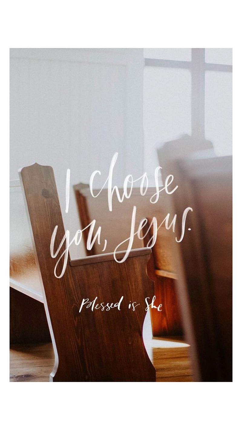 I choose Jesus, bench, blessed is she, choice, christian, church, cute, cute christian, gods daughter, luvujesus, HD phone wallpaper