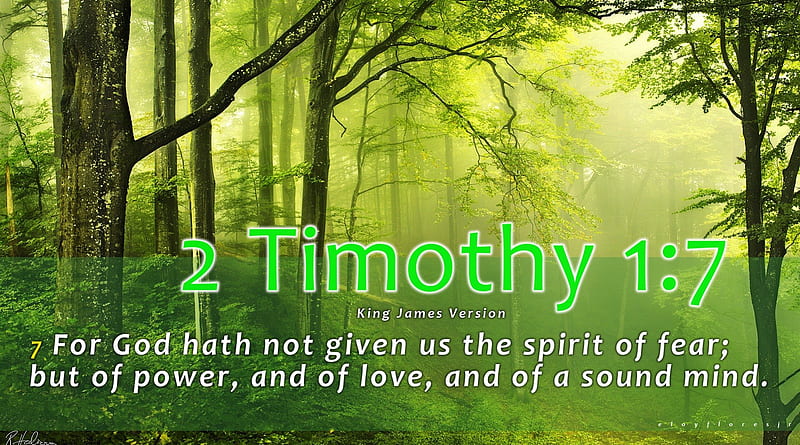 2 Timothy 17 KJV Desktop Wallpaper  For God hath not given us the spirit  of fear but