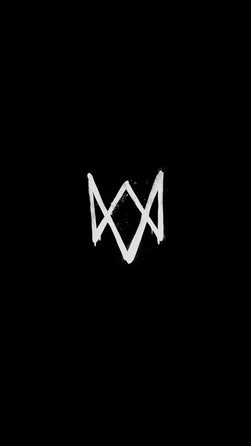 Watch Dogs logo, black, , minimal, minimalist, watch dogs, HD phone wallpaper