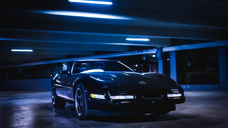 1993 Corvette Parking Lot , corvette, carros, graphy, HD wallpaper