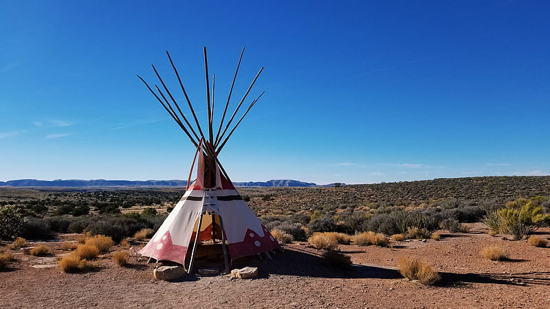 Indian Reserve , grand canyon, indian reserve, native american, desert, tepee, HD wallpaper
