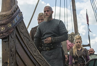 Ragnar Bjorn Lagertha Vikings, vikings, tv-shows, HD wallpaper