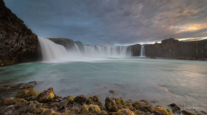 Godly Waters Ultra, Nature, Waterfalls, View, Travel, Colorful, bonito, Landscape, Summer, Sunset, Scenery, Waterfall, Island, Water, Amazing, Wide, graphy, Clouds, Canyon, Before, Mystical, Iceland, Cliffs, Angle, canon, Mark, Overcast, stunning, tripod, Magnificent, wideangle, 12mm, landscapegraphy, sudurtingeyjarsysla, CanonEOS5DMarkIV, beforesunset, bracketed, bracketing, iso100, laowa, laowa12mmf28zerod, majestical, naturegraphy, natureview, travelgraphy, zerod, goafoss, HD wallpaper