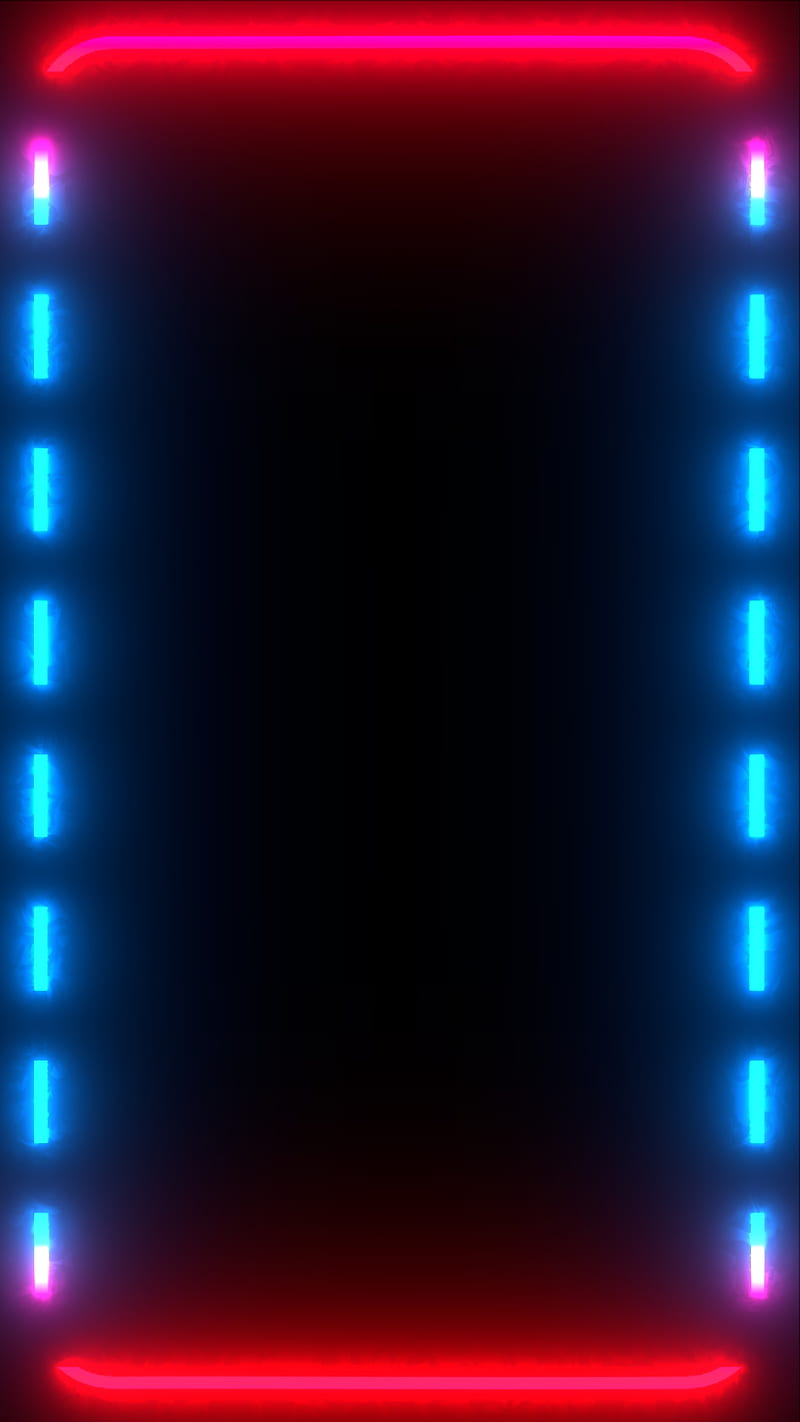 Opposite Line Frame 1, amoled, blue, border, dark, iphone, light, red, samsung, HD phone wallpaper