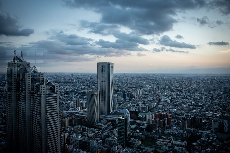 buildings, city, skyscrapers, architecture, tokyo, japan, HD wallpaper