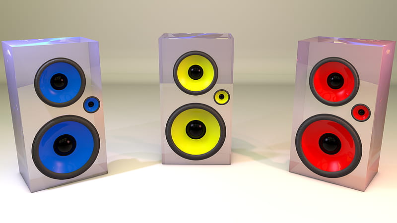 speaker 3d, beats, bocina, color, glass, modular, music, sound, speakers, HD wallpaper