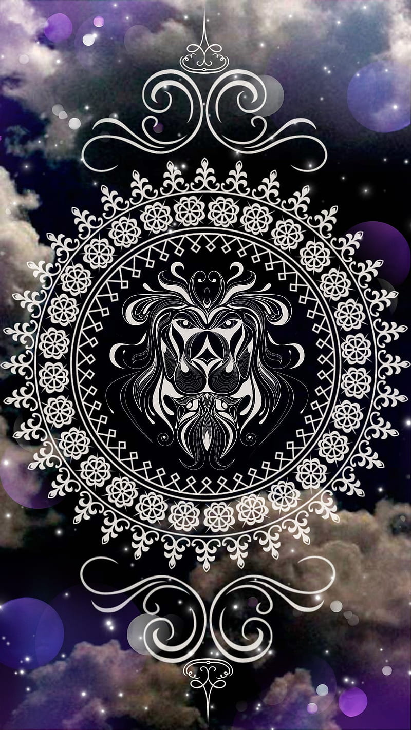 Mandala Leo, astrology, clouds, fortune, lion, mystical, occult, tribal,  zodiac, HD phone wallpaper | Peakpx