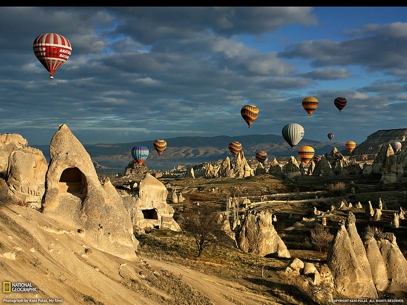 Hot Air Balloons Cappadocia-National Geographic magazine graphy, HD wallpaper