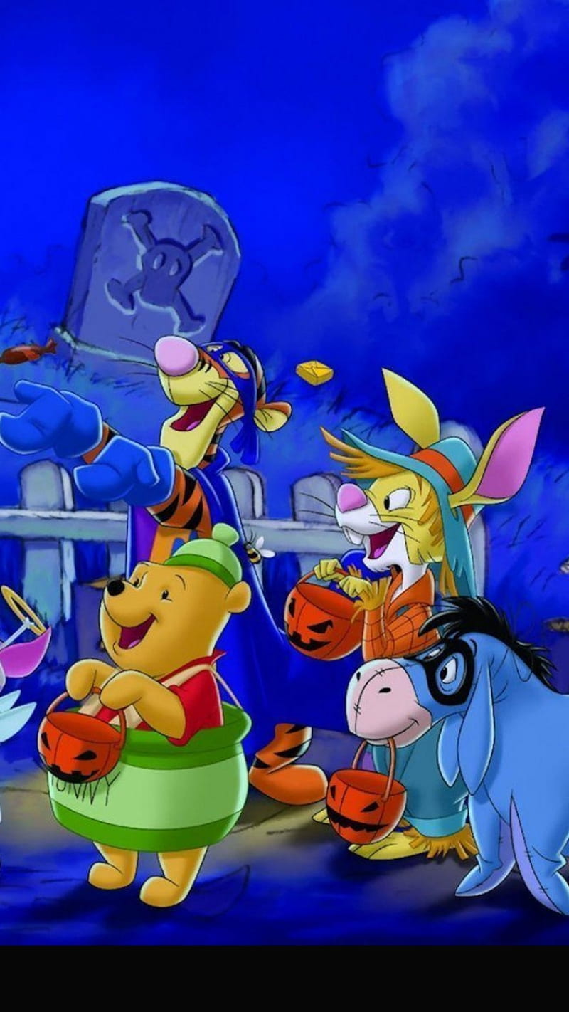 Disney Halloween, pooh, rabbit, tigger, winnie, HD phone wallpaper | Peakpx