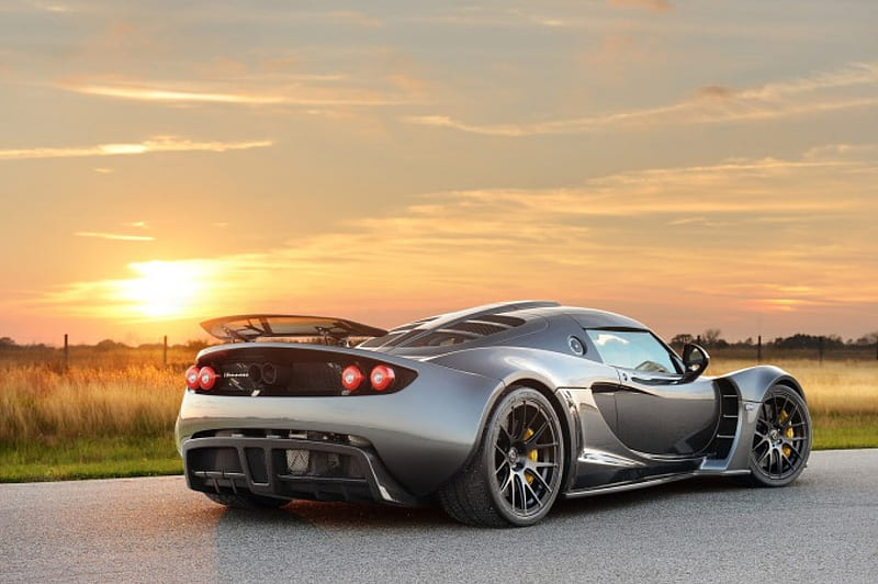 270.49 mph (435.31 km/h) Venom GT, Hennessey, Fast, Gray, Sports Car, HD wallpaper
