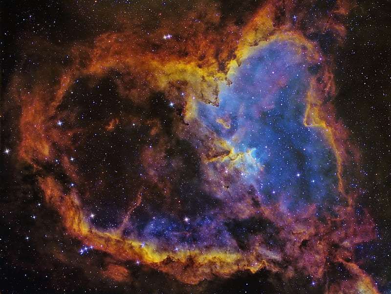Heart Nebula, nebula, heart, digital-universe, HD wallpaper