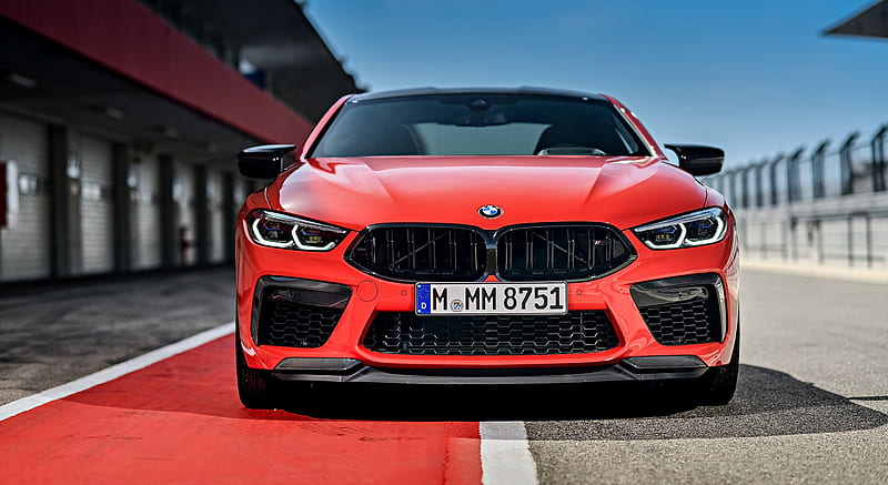 2020 BMW M8 Competition Coupe (Color: Fire Red) - Front , car, HD wallpaper