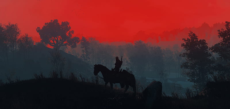 The Witcher 3 Geralt Silhouette, ciri, the-witcher-3, games, ps4-games, xbox-games, pc-games, 2019-games, HD wallpaper