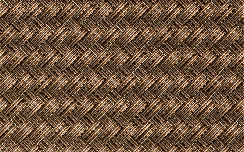 brown weaving texture macro, brown wickerwork background, wickerwork, wooden backgrounds, wooden wickerwork background, wickerwork textures, brown backgrounds, HD wallpaper