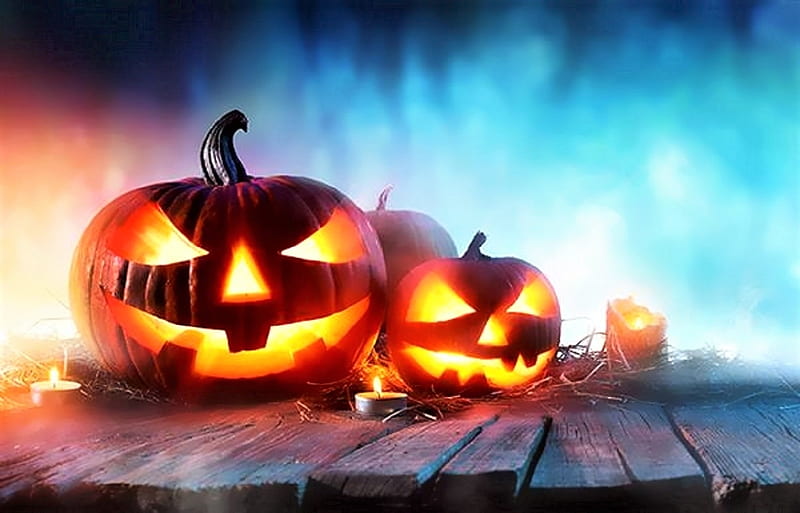 Jack O' Lanterns, Halloween, Candles, Pumpkins, Jack O Lanterns, HD ...