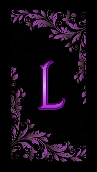 Purple Girly Cute Letter J Wallpaper - canvas-harhar