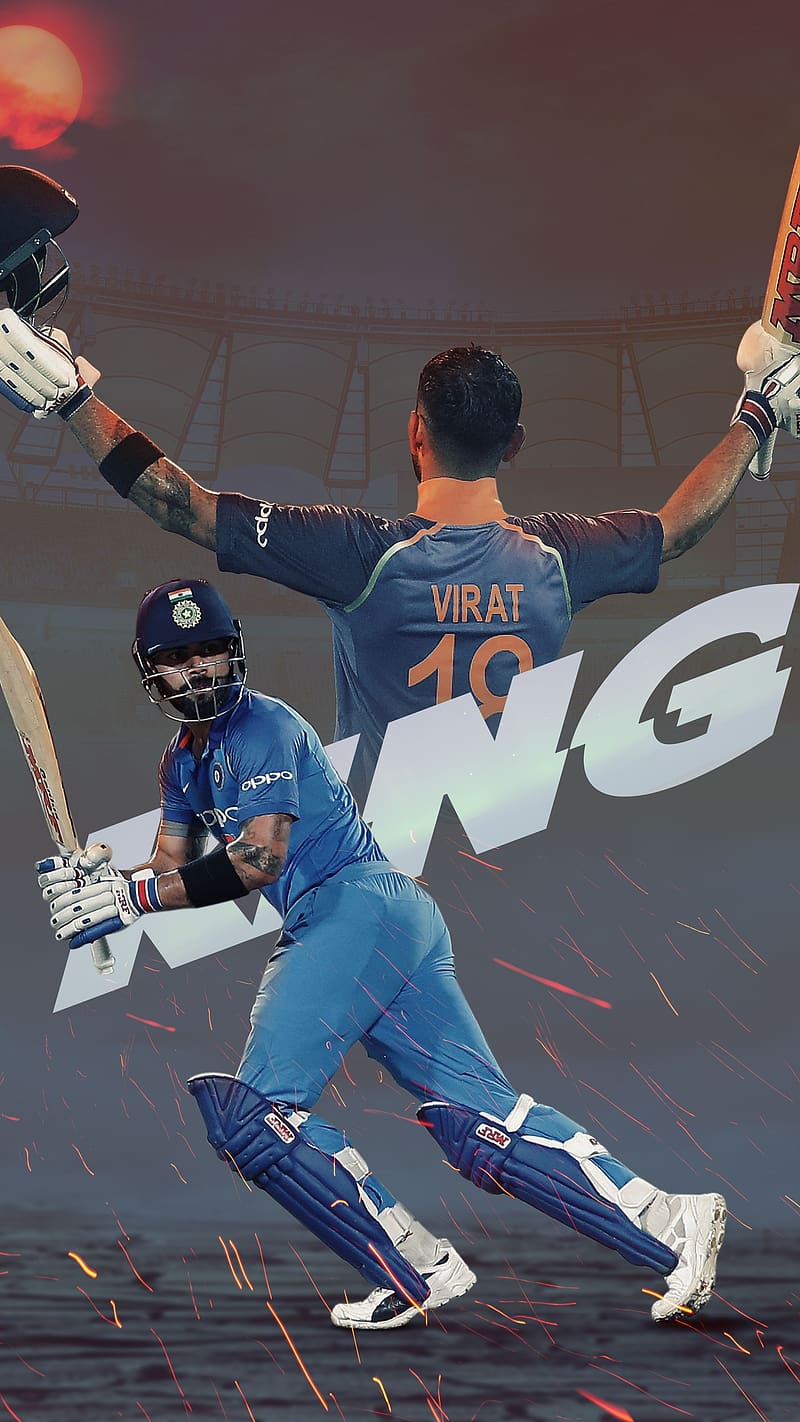 Virat Kohli Ka Running, virat kohli ka, running, blue, indian, king kohli, HD phone wallpaper