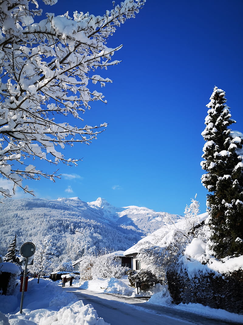 Switzerland, landscape, snow, white, winter, HD phone wallpaper | Peakpx