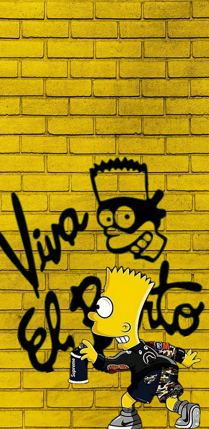  Graffiti Wall Art of Louis Vuitton - Bart Simpson