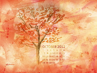Autumn Squirrels-October 2012 calendar, HD wallpaper | Peakpx