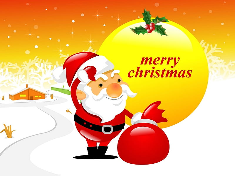 Santa Clause, Christmas, Merry, Clause, Santa, HD wallpaper