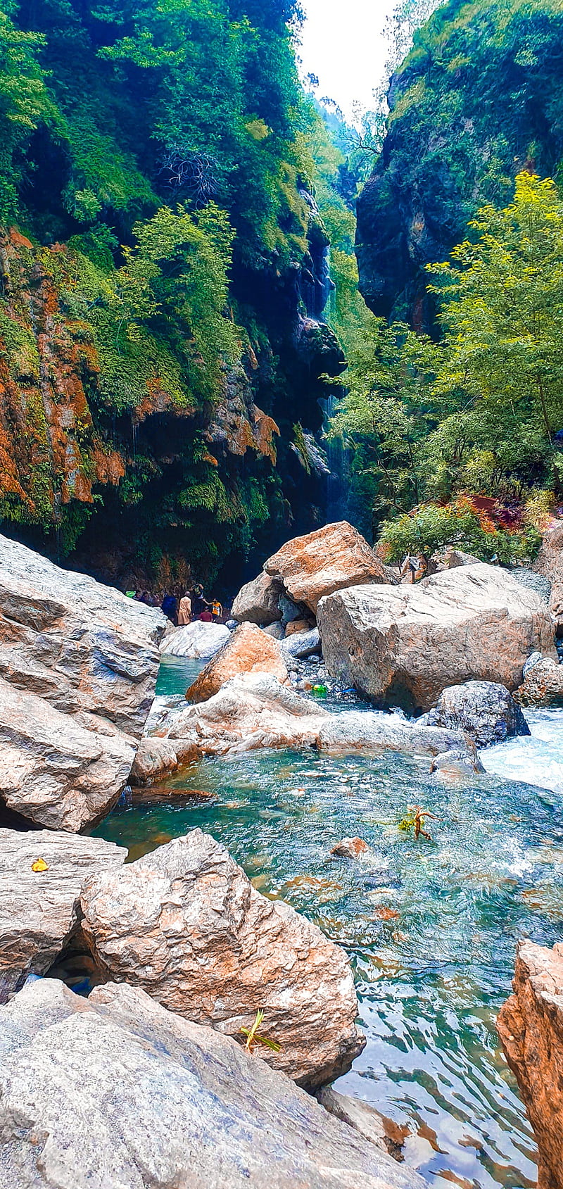 Waterfall, landscapes, water resources, waterfalls, beauty, nature, pakistan, umbrella waterfall, HD phone wallpaper