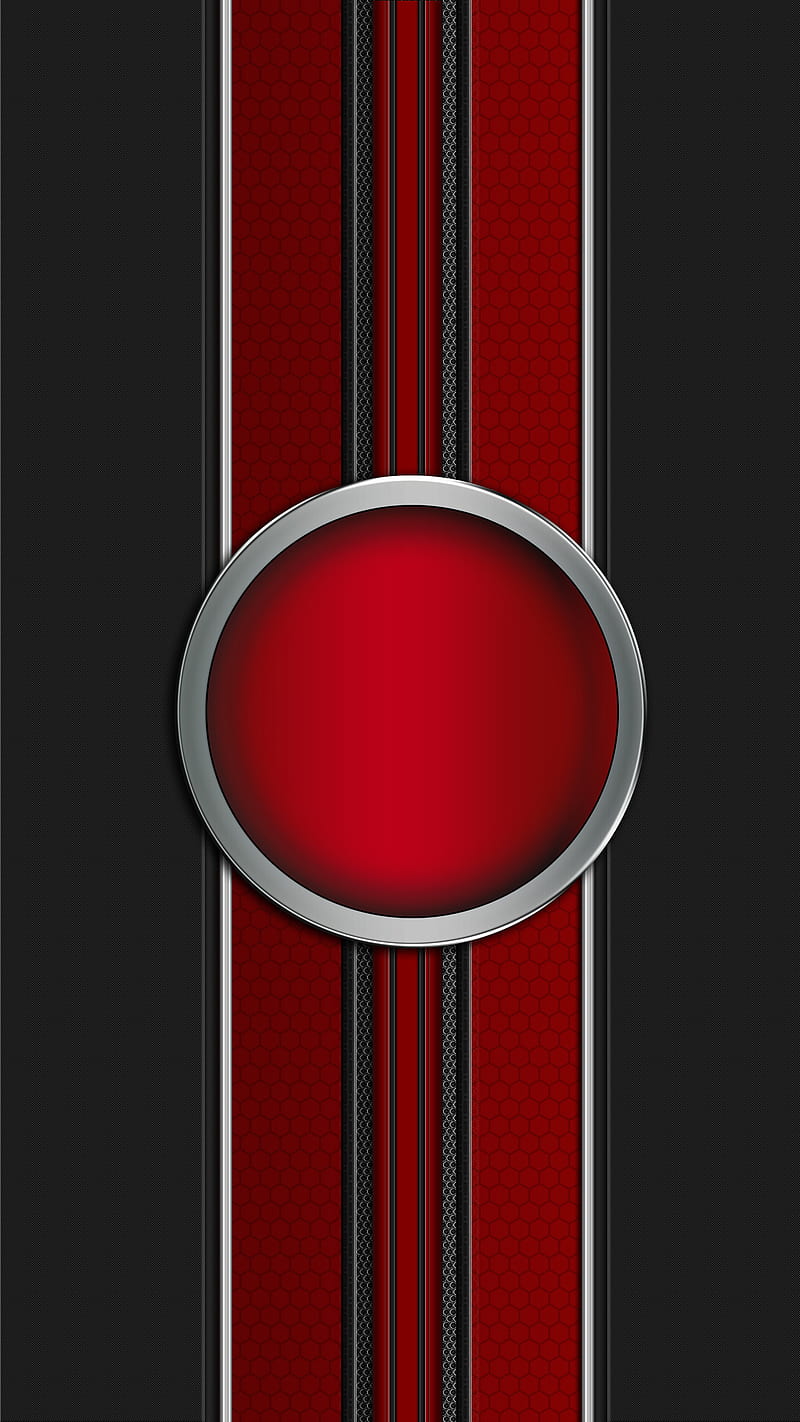 Red Button, 929, abstract, gray, minimal, new, simple, HD phone wallpaper