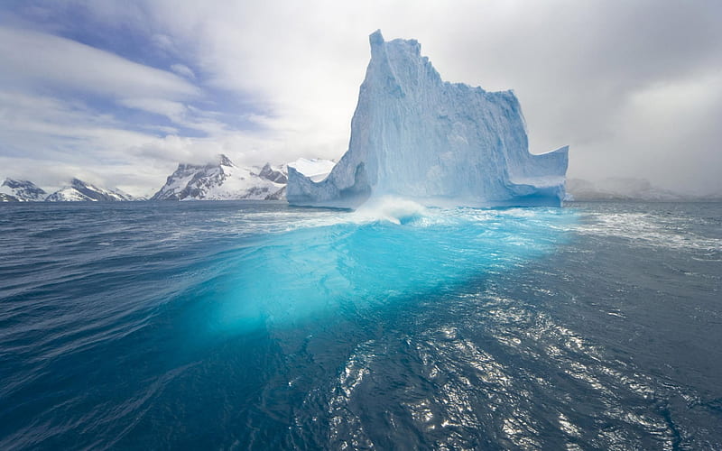 sea, iceberg, ice, Glacier, HD wallpaper