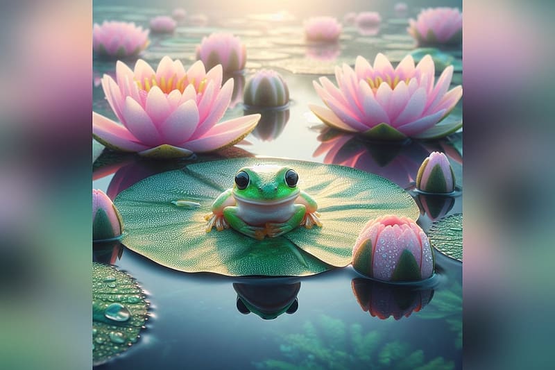 Lillypads, Lillypad, amphibian, pong, frog, HD wallpaper