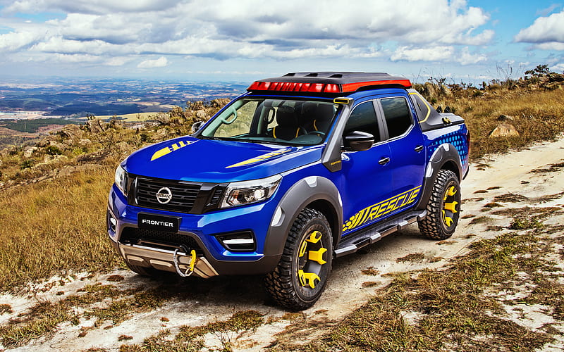 Nissan Frontier Sentinel, tuning, 2019 cars, offroad, blue Frontier, japanese cars, Nissan, HD wallpaper