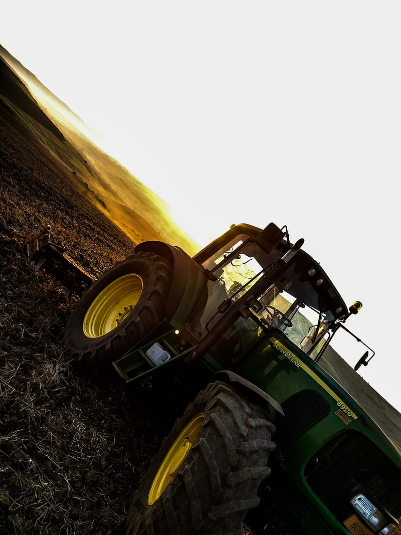 John Deere, agriculture, case, farming, fog, massey ferguson, morning, power, sunshine, work, HD phone wallpaper