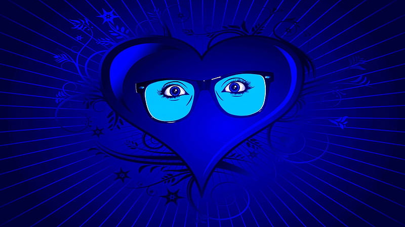 blue heart with eyes pfp｜TikTok Search