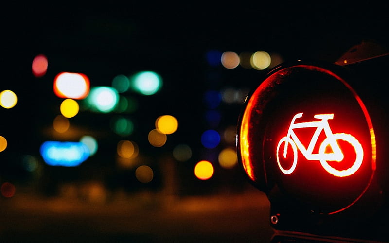 sign bicycle red light city-HIGH Quality, HD wallpaper