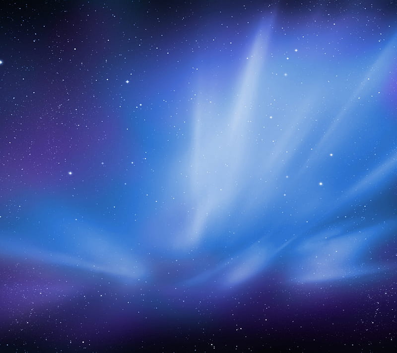 Blue Space Apple, apple, blue, HD wallpaper