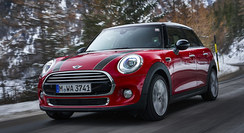 2018 MINI Cooper 5-Door with 7-Speed Steptronic Double-Clutch Transmission - Front Three-Quarter , car, HD wallpaper