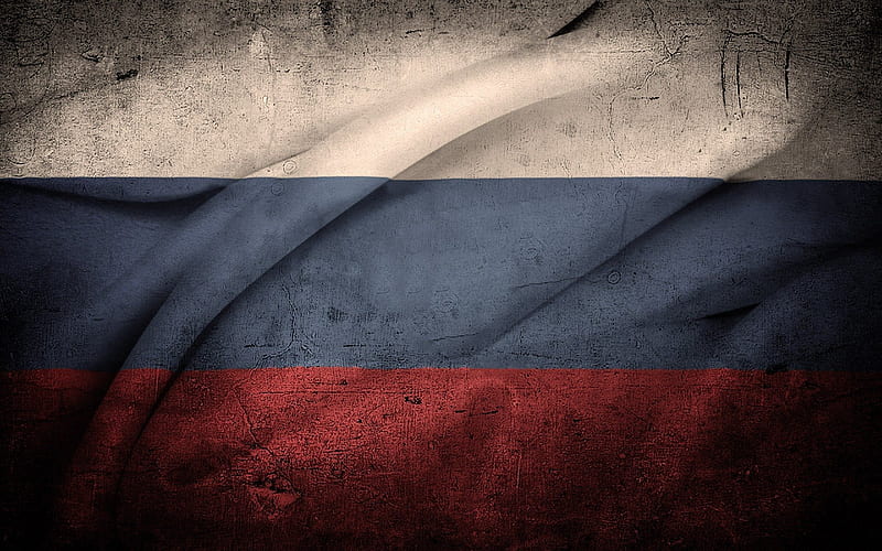 stone, symbols, russian flag, flag of russia, grunge, HD wallpaper